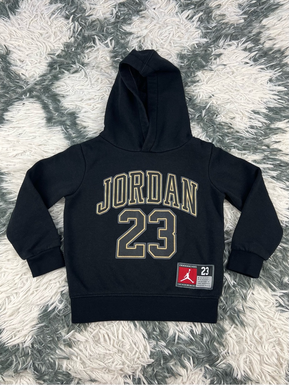 Jordan Kids Boys Black Long Sleeve Pullover Hoodie Sweatshirt Size 2T 1-2yrs